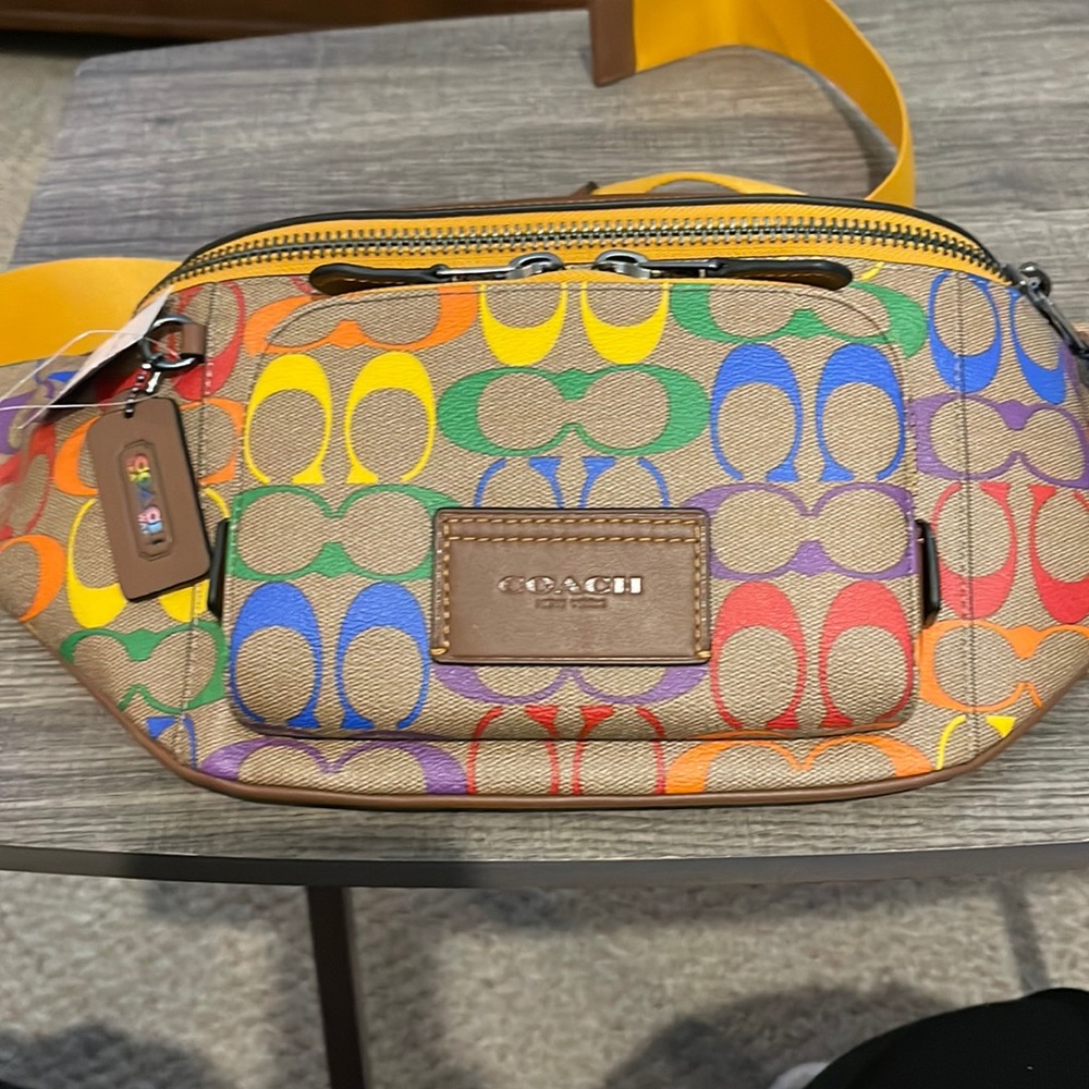 Coach retail rainbow bum bag.